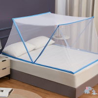 恋名媛1.8m大人免安装可折叠床学生宿舍m可婴儿蚊帐1.5树家用单人收蚊帐