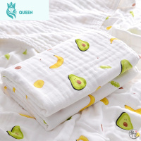 恋名媛宝宝棉六层纱布盖毯新生儿柔软泡泡浴巾初生包被婴儿四季通用品