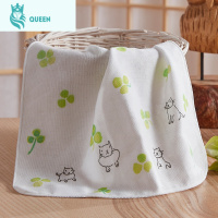 恋名媛uchino内野纱布手帕方巾幸运猫咪棉宝宝儿童洗脸巾柔软小毛巾