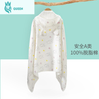 恋名媛婴儿浴巾儿童宝宝新生儿纱布超软棉斗篷带帽棉浴袍吸水洗澡巾