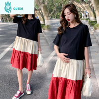 恋名媛孕妇春装套装时尚款2021夏装新款连衣裙上衣网红外出夏天裙子大码孕妇裙