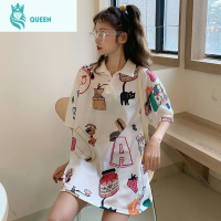 恋名媛孕妇连衣裙小个子中长款短袖T恤裙女POLO衫宽松上衣春夏季孕妇装孕妇裙