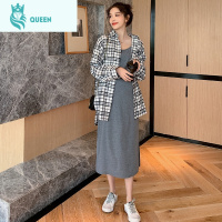 恋名媛孕妇春装连衣裙潮妈洋气春秋孕妇吊带裙网红宽松衬衫裙子两件套女孕妇裙