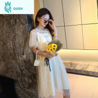 恋名媛孕妇夏装套装网红时尚款过膝蕾丝孕妇连衣裙吊带裙两件套夏天裙子孕妇裙