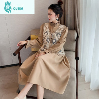 恋名媛可爱的孕妇装春装2021新款时尚网红孕妇连衣裙春秋马甲洋气两件套孕妇裙