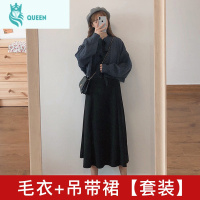 恋名媛网红孕妇装上衣春装连衣裙时尚款套装2021春秋新款潮辣妈个性长裙孕妇裙