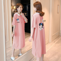 恋名媛孕妇夏装套装潮2021夏款连衣裙夏季POLO过膝长裙超仙T恤裙子200斤孕妇套装孕妇装