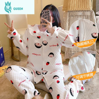 恋名媛空气棉月子服秋冬款4月份5棉3孕妇哺乳睡衣春秋季产后喂奶套装9孕妇装