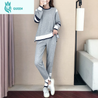 恋名媛孕妇春装套装时尚款潮妈春秋两件套网红款运动装宽松休闲卫衣卫裤孕妇装