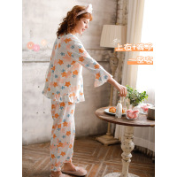恋名媛梦蜜春夏季棉哺乳月子服薄款孕妇睡衣春秋宽松产妇家居服套装孕妇套装孕妇装