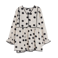 恋名媛孕妇春装网红套装波点雪纺衫外穿时尚款宽松上衣休闲托腹喇叭裤潮孕妇装