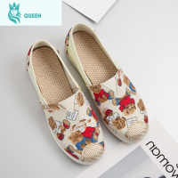 恋名媛布鞋女软底一脚蹬懒人鞋平底老北京软底单鞋透气孕妇妈妈鞋帆布鞋孕妇鞋