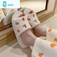恋名媛秋冬季一字毛毛拖女ins风少女心可爱家居室内防滑保暖月子棉拖鞋孕妇鞋