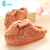 恋名媛外穿室内增高跟棉拖鞋女秋冬季防滑厚底月子毛毛拖松糕保暖新款20孕妇鞋