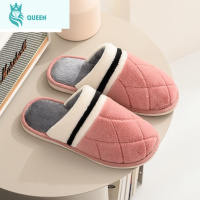 恋名媛棉拖鞋女冬季情侣保暖毛绒学生宿舍室内居家居月子毛毛拖鞋男冬天孕妇鞋