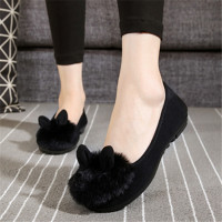 恋名媛新款老北京布鞋女春季单鞋豆豆上班软底黑色工作孕妇鞋防滑时尚鞋孕妇鞋