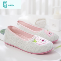 恋名媛月子鞋6月份 薄款 夏季棉布女款空调拖孕妇软底地板透气鞋孕妇鞋