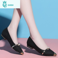 恋名媛2020春夏季新款尖头平底春款平跟舒适孕妇春季百搭瓢鞋单鞋女鞋子孕妇鞋