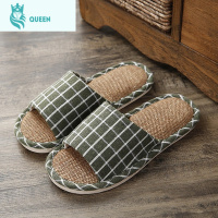 恋名媛春季产后家里拖鞋棉质家居个性男女脚趾男式一体露趾女吸汗坐月子孕妇鞋