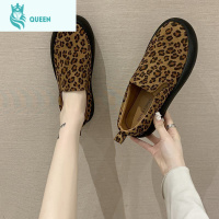 恋名媛豆豆鞋女外穿2021年春秋季新款2020加绒一脚蹬单鞋豹纹孕妇厚底鞋孕妇鞋