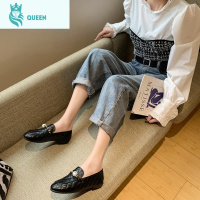 恋名媛英伦风小皮鞋女2021年新款春季单鞋孕妇软底平底一脚蹬奶油乐福鞋孕妇鞋