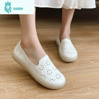 恋名媛小白鞋软底舒适一脚蹬透气防滑孕妇鞋平底不累脚森系女单鞋护士鞋孕妇鞋
