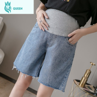 恋名媛孕妇短裤春夏季薄款时尚外穿裤子宽松阔腿打底牛仔五分裤中裤夏装孕妇裤子
