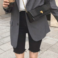 恋名媛孕妇牛仔五分裤春秋薄款外穿韩版显瘦毛边短裤子潮妈夏季时尚中裤孕妇裤子