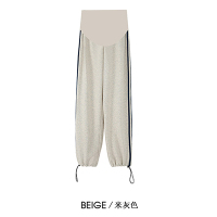 恋名媛孕妇裤子春季时尚款外穿条纹打底裤春秋网红新款休闲运动束脚棉裤孕妇裤子