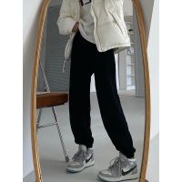 恋名媛孕妇裤子灰色运动裤宽松春秋薄款显瘦灯笼裤2021新款束脚休闲卫裤孕妇裤子