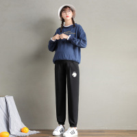 恋名媛200斤加肥加大码孕妇裤春秋款外穿宽松运动裤阔腿打底裤长裤春款孕妇裤子