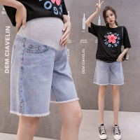 恋名媛孕妇短裤女夏季时尚外穿孕妇裤子夏装牛仔中裤五分裤春夏薄款宽松孕妇裤子