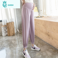 恋名媛孕妇裤子春夏季薄款宽松阔腿裤春秋款外穿冰丝瑜伽运动裤春装夏装孕妇裤子
