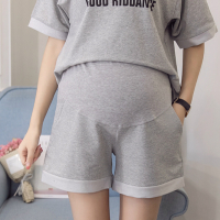 恋名媛孕妇短裤女居裤棉睡裤夏季宽松外穿薄款时尚大码夏装裤子孕妇裤子