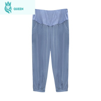 恋名媛孕妇套装夏装时尚新款韩版宽松显瘦洋气辣妈上衣衬衫休闲裤两件套孕妇上衣孕妇装