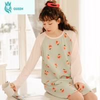 恋名媛孕妇睡衣春秋薄款哺乳连衣裙产后喂奶衣产妇坐月子哺乳睡裙月子服孕妇上衣孕妇装