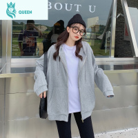 恋名媛孕妇外套春秋款外穿韩版宽松大码连帽卫衣春装潮妈开衫遮肚子上衣孕妇上衣孕妇装