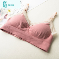 恋名媛哺乳内衣胸罩期薄款孕妇文胸喂奶防下垂聚拢有型无钢圈蕾丝边孕产妇文胸