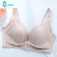 恋名媛哺乳内衣聚拢防下垂舒适喂奶产后专用期母乳薄款前开扣式文胸孕产妇文胸