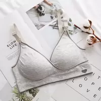恋名媛棉妇期妈妈喂奶薄大码哺乳文胸内衣胸罩防下垂无钢圈交叉式夏孕产妇文胸