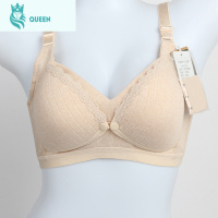 恋名媛半糖棉纺哺乳内衣新款棉彩棉无钢圈前开扣聚拢防下垂孕妇文胸孕产妇文胸