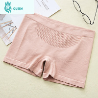 恋名媛平角内裤女蜂巢中低腰安裤棉裆高弹力提臀收腹孕妇四角打底裤