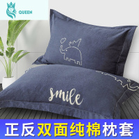 恋名媛一对装棉布枕套单人宝宝卡通棉儿童小号40x60枕头套30×50cm