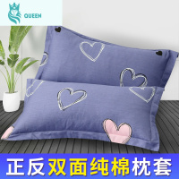 恋名媛棉枕套棉枕头套30*50小号儿童卡通学生宿舍单人40x60cm一对装