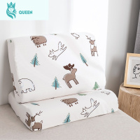 恋名媛小清新棉乳胶枕套枕头套60X40儿童宝宝50X30婴儿棉记忆枕芯套