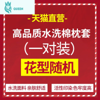 恋名媛水洗棉枕套枕头套一对装枕芯套冬单人48*74成人单个儿童家用