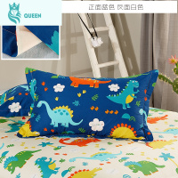 恋名媛恐龙枕头套棉儿童枕套卡通小号30x50单人棉枕芯套40x60小枕套
