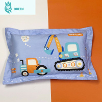 恋名媛幼儿园枕头儿童棉枕头套装棉一个卡通挖掘机工程车男女孩枕芯