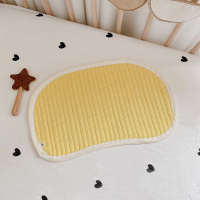 恋名媛爱予宝贝80支棉绗缝0-4个月新生儿枕头加厚舒适宝宝枕垫巾2条装