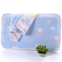 恋名媛璎糖宝贝儿童枕头巾婴儿棉六层纱布枕巾柔软吸汗棉卡通枕头巾